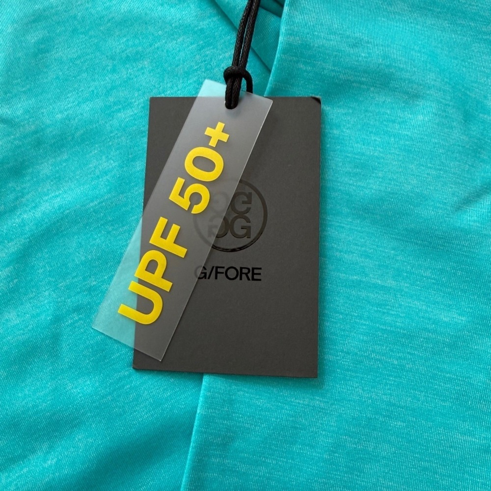 G/FORE LS Golf Polo Shirt Mens S "SRMEL" Turquoise UPF 50+ Performance - Picture 3 of 9